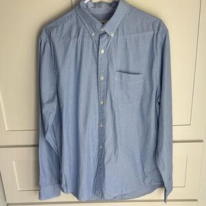 American Eagle Outfitters Light Blue Casual Button-Down Shirt